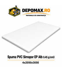 Placa rigida PVC Simopor EP Alb 0.45 g/cm3, 4x2050x3050 mm